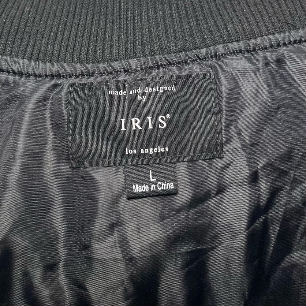Iris black faux fur bomber jacket - Picture 5 of 6